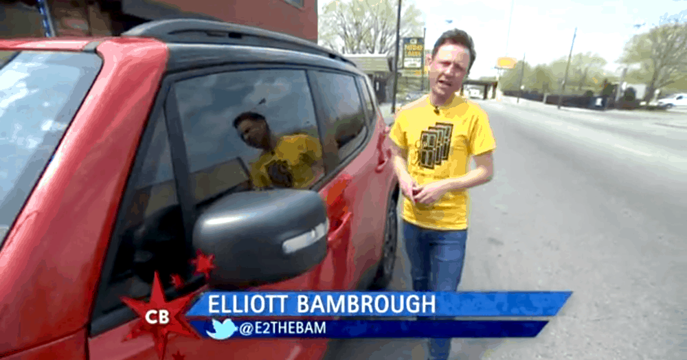 Elliott Bambrough Rocks OK Tee on Chicago’s Best