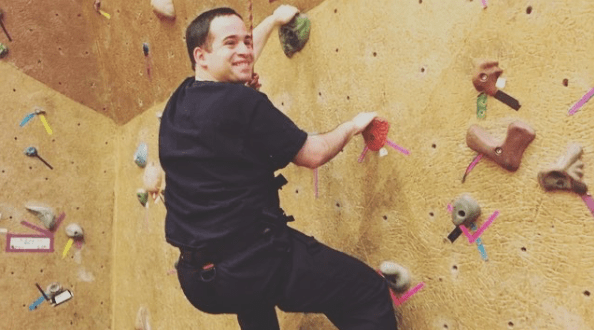 After Opps take on Rock Climbing Wall