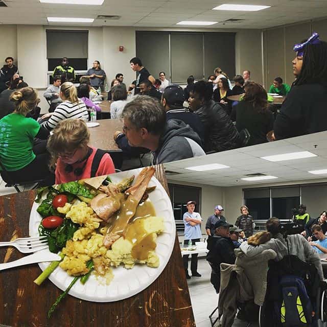 It was Knocksgiving at Opportunity Knocks! Friends and family joined us for a feast prepared by the cooking group and, in Knocksgiving fashion, we took turns to say all of the things that we are thankful for. See you all next session!