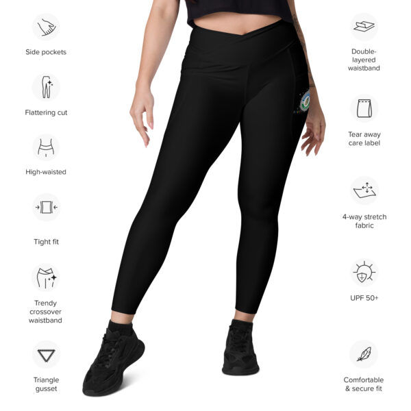 OK Dripped Out Crossover Leggings with Pockets - Image 2