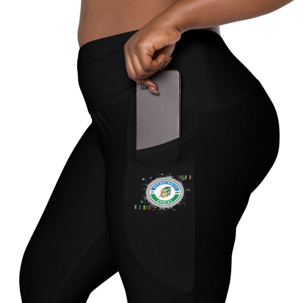 OK Dripped Out Crossover Leggings with Pockets - Image 3