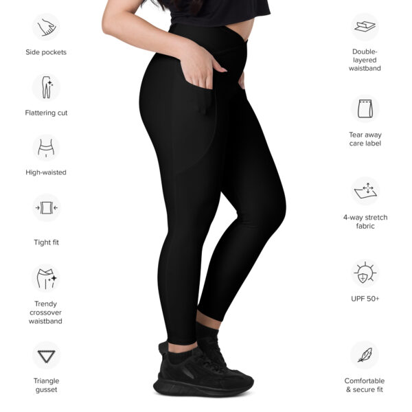 OK Dripped Out Crossover Leggings with Pockets - Image 6