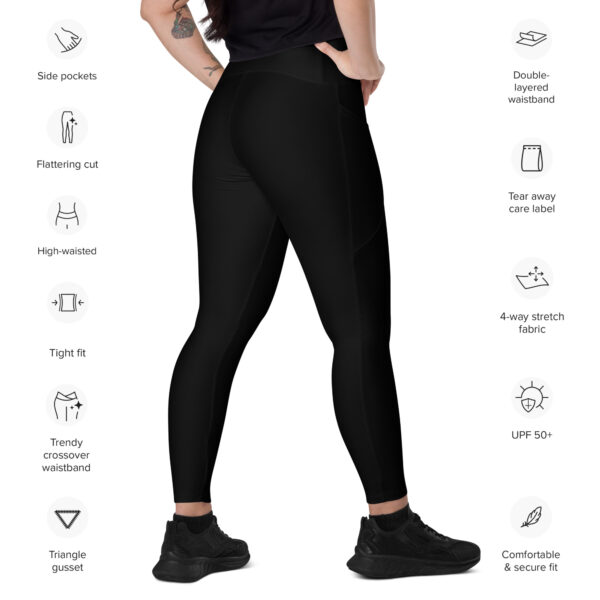 OK Dripped Out Crossover Leggings with Pockets - Image 7