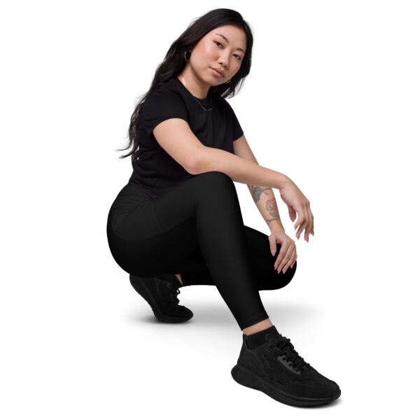 OK Dripped Out Crossover Leggings with Pockets - Image 5